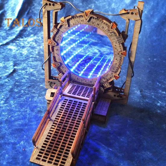 Подставка для книг Stargate LED Light Up Cross-Border Time Tunnel Design, конструкция из липы, книжная полка, игровой стенд