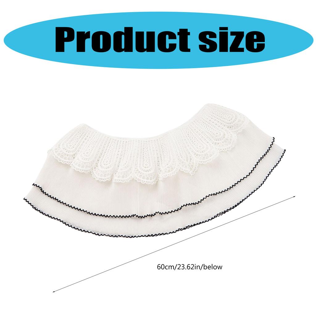 Fashion Lace Trim Shawl Hollowout Neck Scarf Breathable Poncho Lace Shawl Women Formal Party Collar Shawl Shoulder Wrap