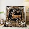 Deer and Skull Pattern Blanket for all seasons blanket lunch break throw gift