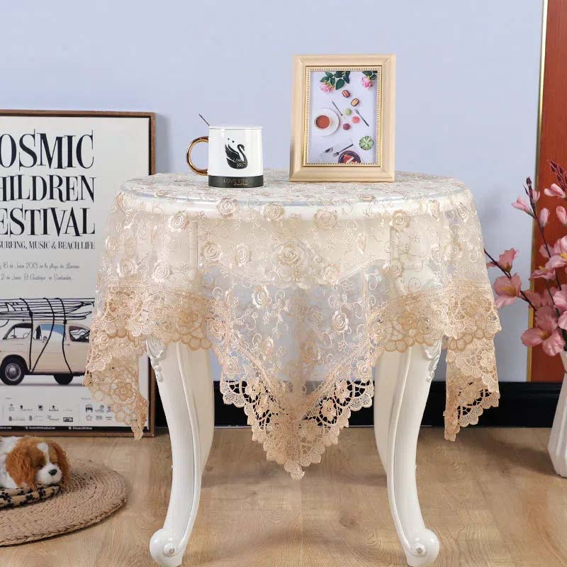 Кружевная скатерть с вышивкой Кружева Круглый стол Квадратный стол Чайный стол Скатерть Классический стиль Ретро Европейский стиль
