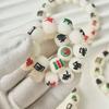 Elastic Chinese Mahjong Bracelet Handmade Acrylic Bead Hand Ring Vintage   Gift