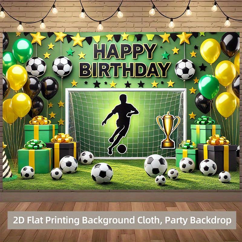 2D Flat, 2D Flat Printed Background Banner 1pc, Football Birthday Party Decoration Background Cloth, Multifunctional Pho