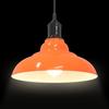 Adjustable Height Pendant Lamp E27 Orange Glossy Ø31 cm Metal
