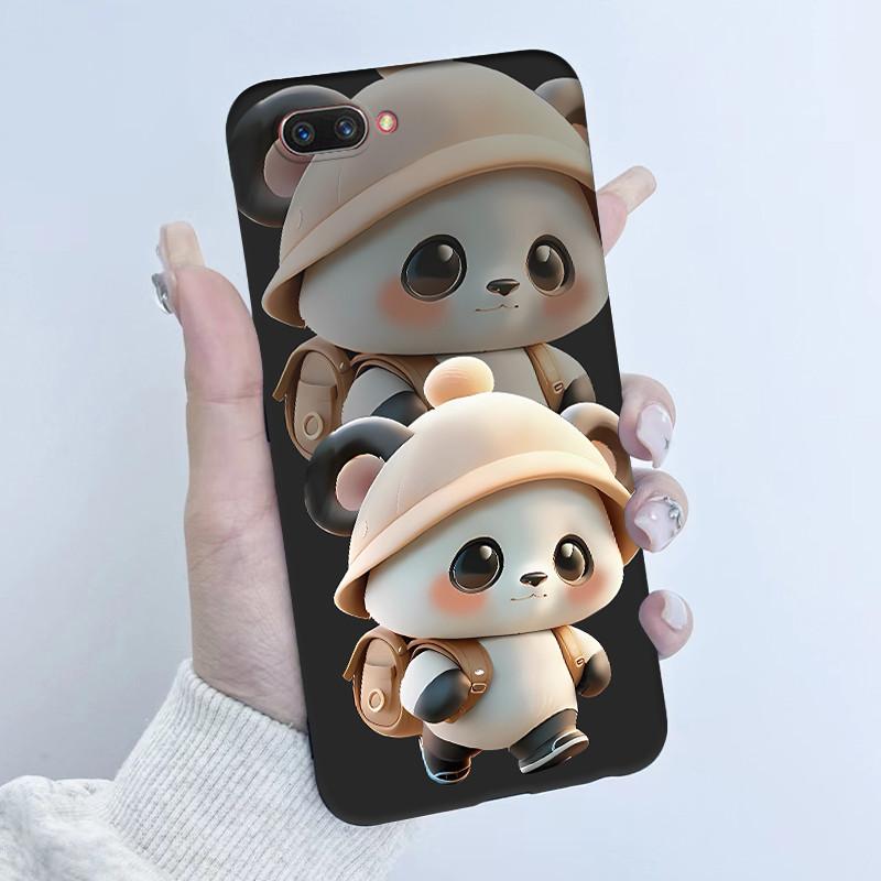 For Oppo A3s Case OppoA3s Cute Panda Astronaut Soft Silicone Back Cover For Oppo A3s A5 AX5 A X5 A 3s CPH1803 CPH1853 Phone Case