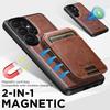 Wireless Charging Magnet Faux Leather Phone Case Card Holder Stand Smooth Surface Wallet 2-in-1 for Samsung Galaxy S26 Ultra S25