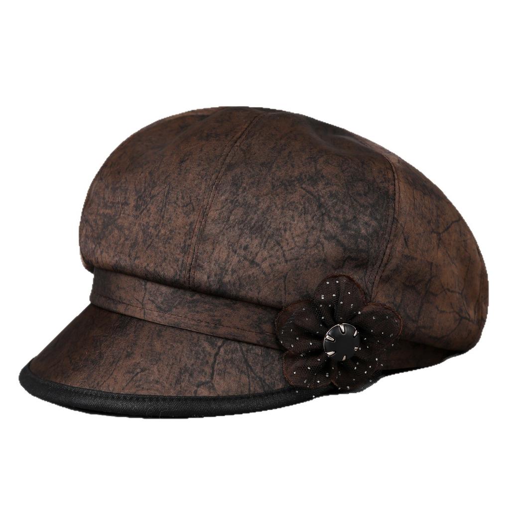 In the elderly hat female spring and autumn day mother cap thin cloth hat old man hat grandma old lady octagonal hat