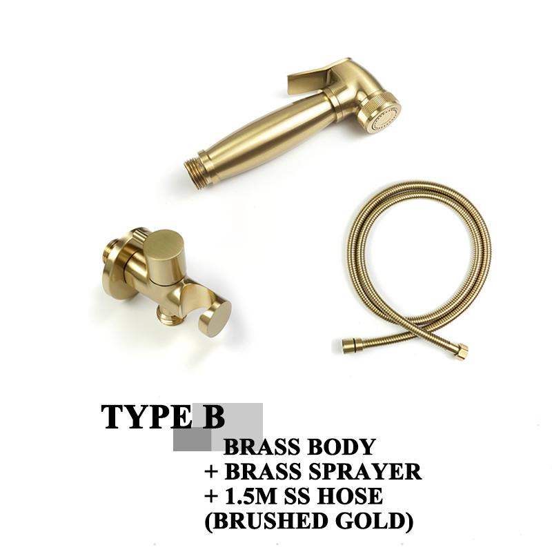 Матовый золотой черный ванная комната ручной биде спрей душевой гарнитур туалетный распылитель тканевый подгузник биде кран латунь SUS304 ручной Shattaf