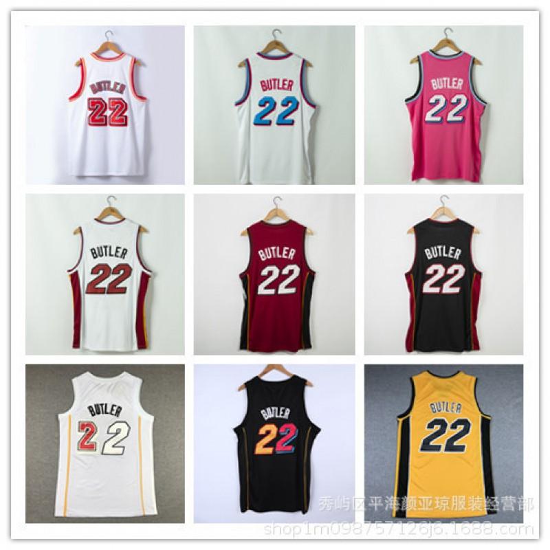 Miami Heat 22 Jimmy Butler Embroidered Basketball Jersey Men Women Sportswear Fall Winter Breathable Performance Tee