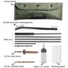 Outdoor Barrel Brush Set Firearms Pipe Cleaning Phosphor Copper Brush Army Green Cloth Bag Gun Wipe Kit