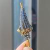 Vintage Full Inlaid Rhinestone Umbrella Brooch Pins for Women Charm Metal Brooches Jewelry Gifts Clothing Accessories Enamel Pin