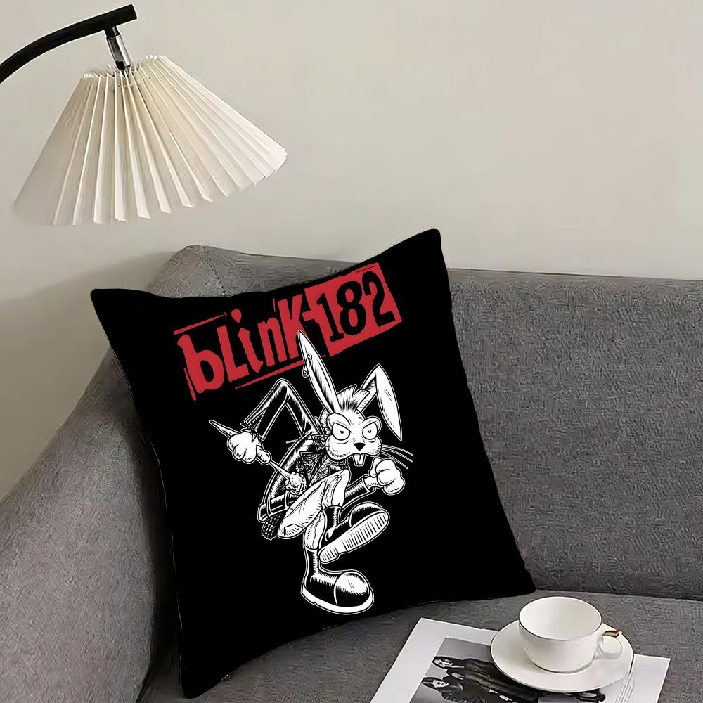 Чехол для подушки с принтом группы B-Blink 182 Ультрамягкая, приятная для кожи ткань Комфорт как в облаках и скрытая молния
