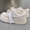 Platform Sneakers 2024 Autumn New Versatile Elevated Casual Canvas Shoes Women's Spring Women Shoes Med (3cm-5cm) Adult