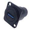 Разъем для монтажа на панель USB3.0, гнездо-гнездо, стабильная передача данных, D-тип, USB-разъем для 86 панелей шкафа, черный
