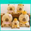 Cherry Blossom Cute Orange Capybara With Scarf Cartoon Animal Doll Plush