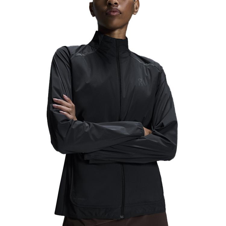 On Weather Insulated Outdoor Casual Sports Zip-Up Stand Collar Jacket Women Jackets Black 1WE30080553