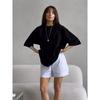 New Solid Color T-shirt Top European and American New Fashion Casual Loose Short sleeve Cotton T-shirt Top