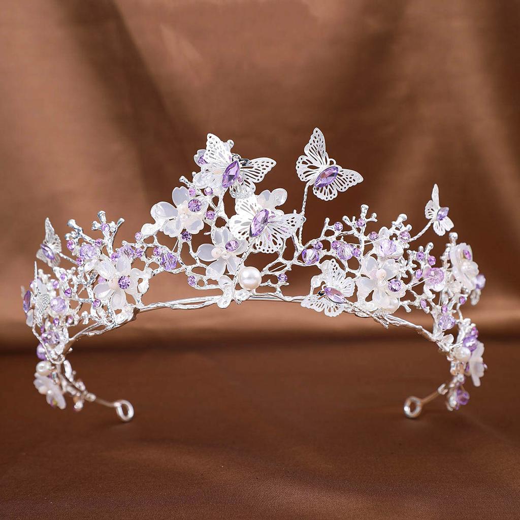Свадебная корона в европейском стиле, головной убор, ручной работы, бабочка, стразы, конский глаз, повязка на голову, аксессуары, свадебные, дорожные, для фото, аксессуары для волос