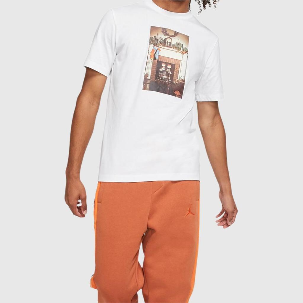 Jordan Chimney Print Short Sleeve T-Shirt Men Tops White CI1327-100