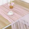 Столовая дорожка из тюля с искусственным жемчугом, 118 x 28 дюймов, прозрачная марля, для свадьбы, дня рождения, детского праздника, юбилея, украшения обеденного стола