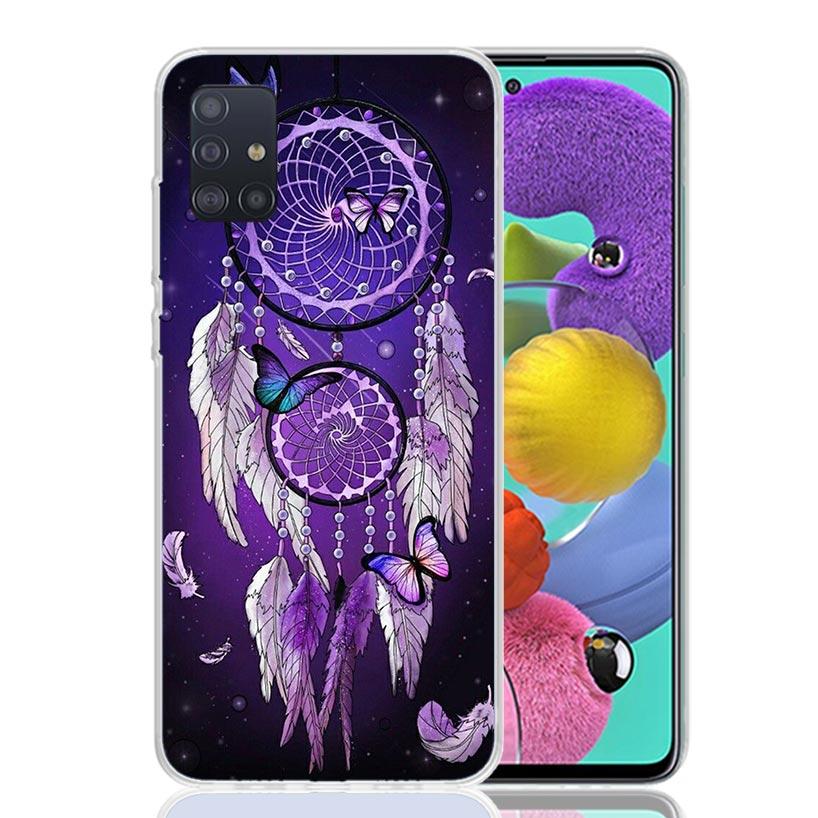 Ретро Ловец Снов с Перьями Чехол для Телефона Для Samsung Galaxy A52 A32 A22 A12 A02S A50S A30S A51 A31 AA71 Note 20 Ultra 10 S10 Plus G