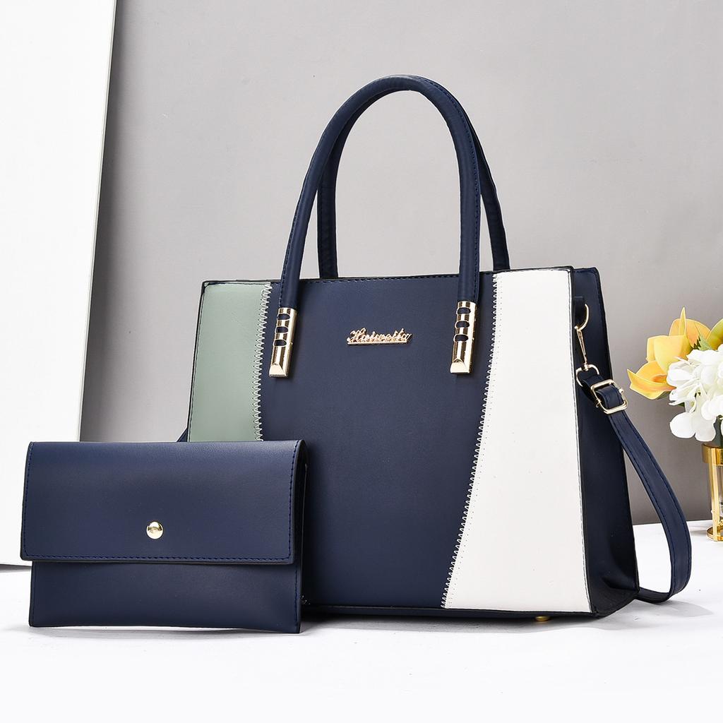 Новая модель сумки для мамы, контрастная цветовая сумка большой емкости, модная простая сумка на одно плечо через плечо, темпераментная сумка для мамы