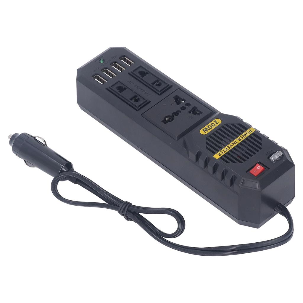 Автомобильный инвертор 200 Вт 12 В в 220 В ШИМ модифицированный синусоидальный адаптер-преобразователь с портами USB 4,1 А