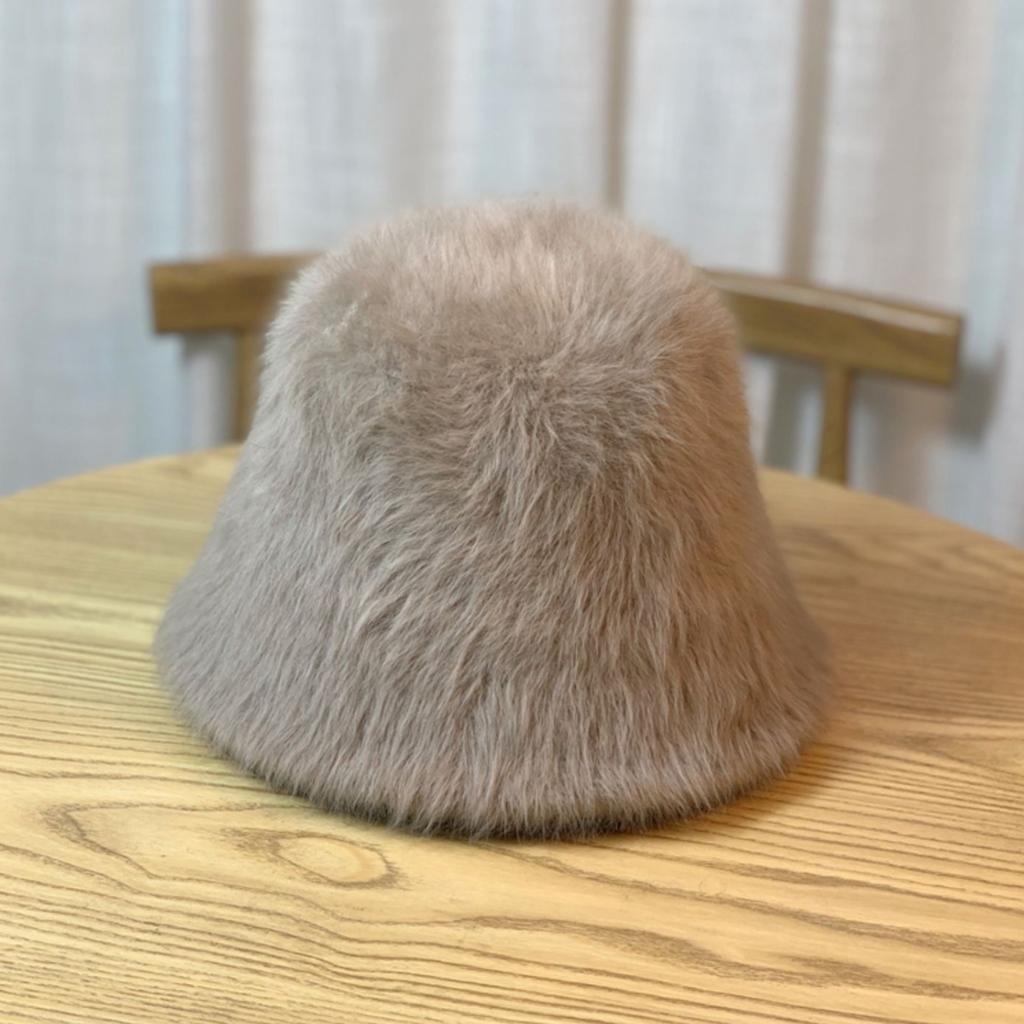 Solid Faux Fur Bucket Cap Women's Basin Hat Winter Hat Korean Casual Japanese Hats