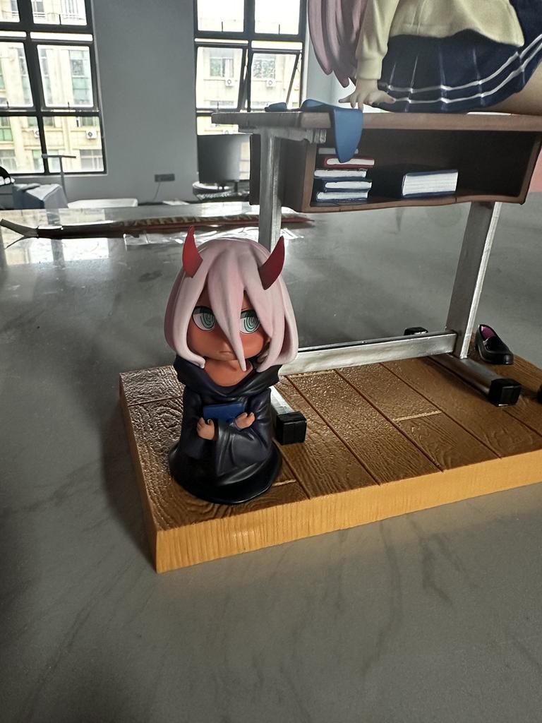 25 см Аниме Darling in the FranXX Фигурка 02 НОЛЬ ДВА Школьная форма Черные чулки Вер Модель из детства Игрушка Подарок ПВХ Стоящая