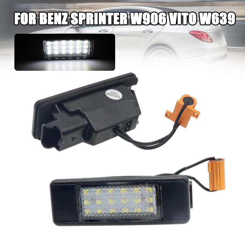2x No Error LED License Plate Lights Lamps For Mercedes Benz Sprinter W906 2006- Vito W639 2003-2014 Viano W639 2003-2014
