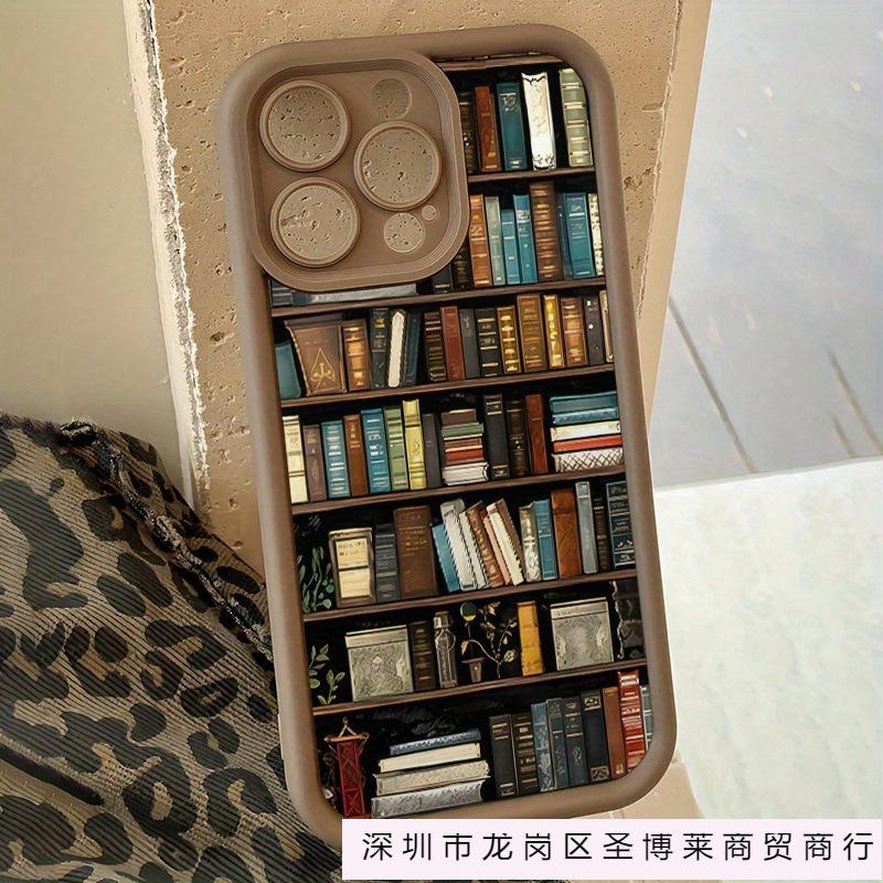 Винтажная книжная полка для чехла iPhone Apple 11/12/13 Силиконовый 15promax Мягкий 16/15