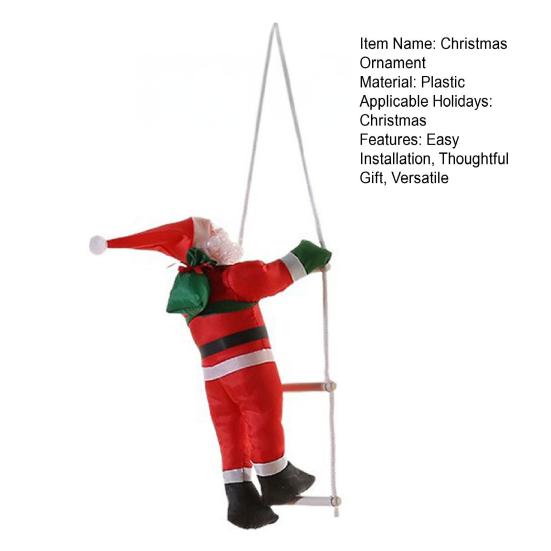 Санта Клаус на лестнице Орнамент Плюшевый Подвесной Декор для Рождественской елки Окна Лестницы Праздничное Украшение с Веревкой