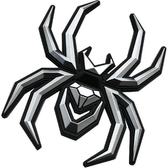 1pc New Spider Emblems 3D Fender Rear Door Badges Sticker Replacement for F-150 Silverado Sierra RAM Black Widow Edition (Chrome)