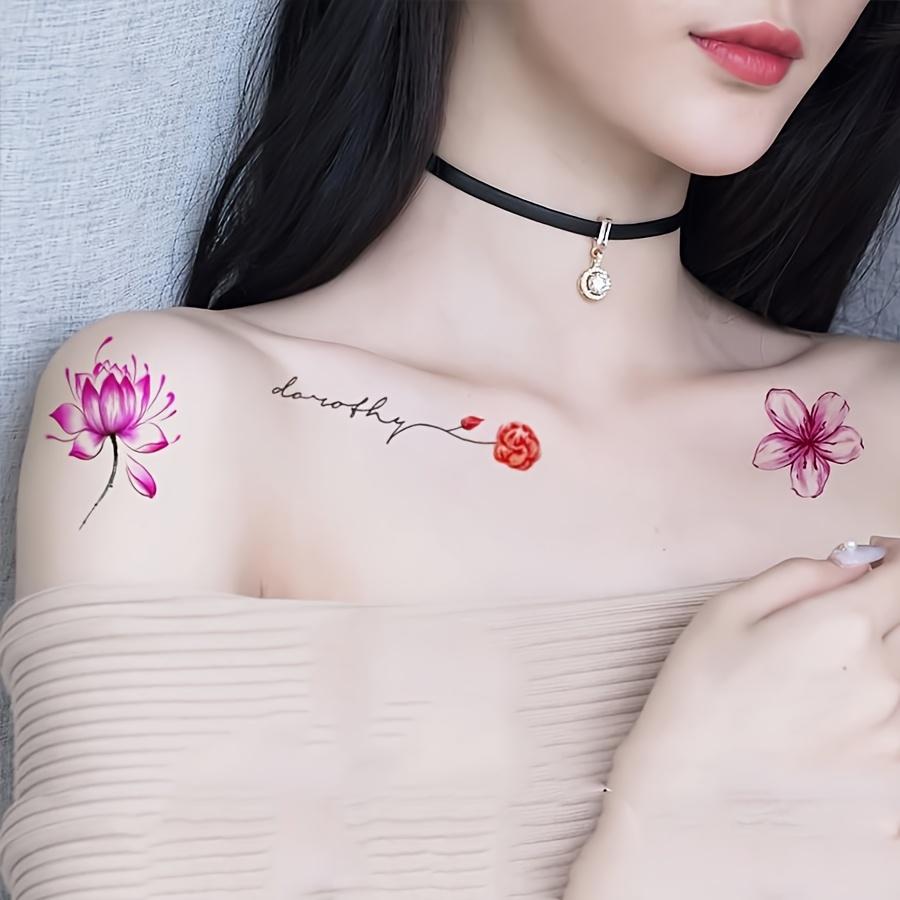 Flower Butterfly Legs Arm Body 30 Sheets for Women temporary tattoo Tattoo Sticker Fake Tattoo High Quality