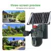 LS VISION V380PRO 4G Multi-Lens 3 Screen 12MP HD PIR Human Detection Outdoor Waterproof Ptz Cctv Ip Wifi Security 4g Sim Card Solar Panel Camera