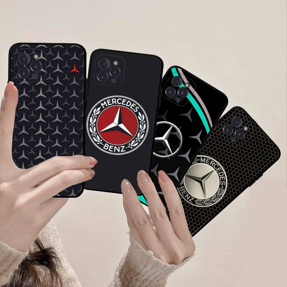 CRI1Car M-Mercedes-Benz Phone Case For IPhone 16 15 14 13 12 11 17 Pro Max Simplicity Back TPU Soft Case