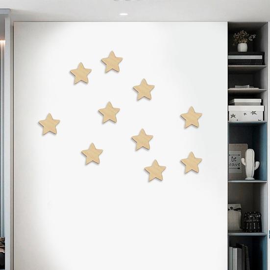 10 Pcs Star Wall Decoration Wooden Boho Star Wall Decor Nursery Wall Star Decoration for Baby Room Kids Bedroom