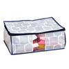Aimedia Clothing Storage Bag, Storage Case, Clothing Storage Box, Nordic Pattern, Non-Woven Fabric, Dustproof, with Transparent Window (Approx.) 35 X