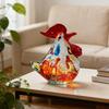 Стеклянные фигурки петуха и курицы для деревенских кухонь, домашнего декора, ручной выдувки, петухи-скульптуры, коллекционные предметы для женщин и мужчин