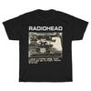 Radiohead Print T Shirts for Men Retro Casual T-shirts 100% Cotton Short Sleeve Tops Rock Streetwear Tees Y2K Clothes