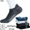 10 пар мужских хлопковых спортивных носков-лодочек, сетчатые носки до щиколотки, удобные дышащие 20 шт.