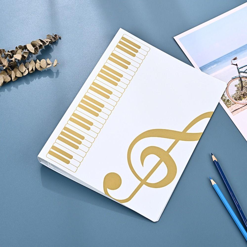 40 Pages Piano Paper Sheets Folder PP Music Score Folder High Quality Document Storage Organizer