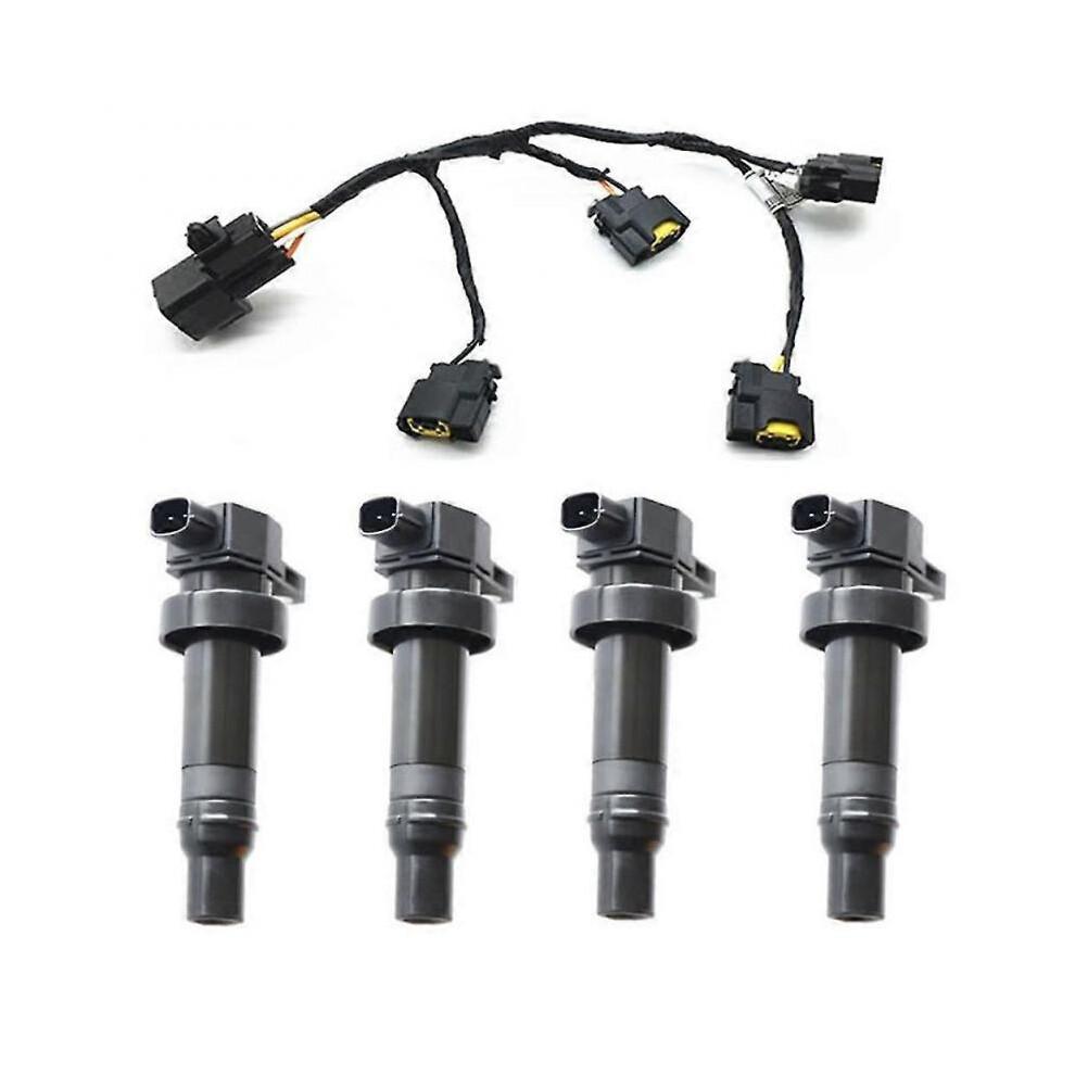 4Pcs 27301-2B010 Ignition Coil with Line for IX35 IX20 I30 Soul Ceed High Performance Coil Assembly