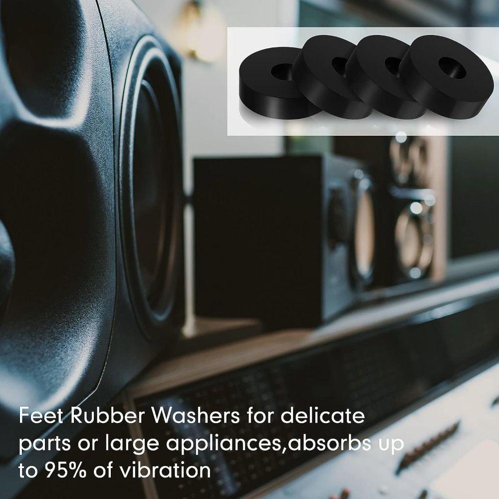 8pcs Black Isolation Pads Rubber Spacers Washers Sturdy Round Washers  Home