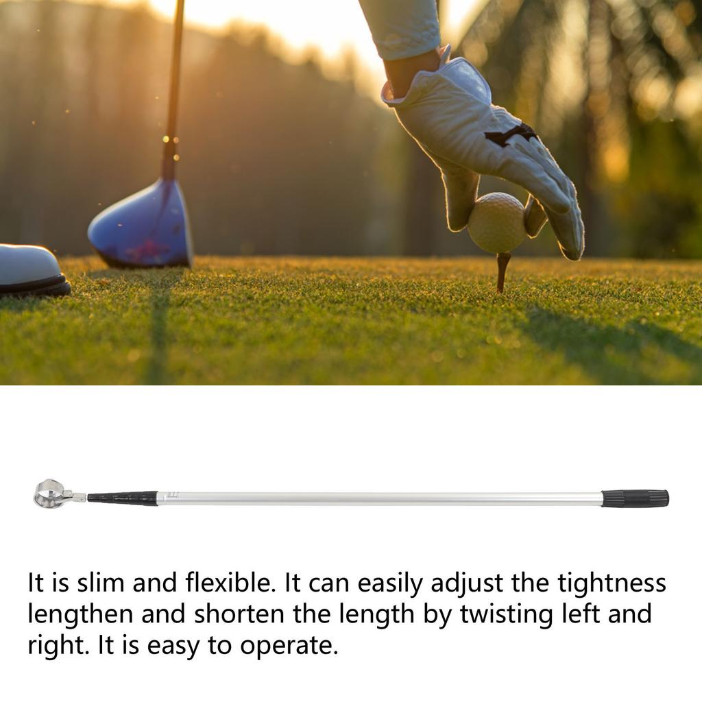 Golf Ball Retriever Aluminum Alloy Telescopic Ball Grabber Golf Accessory for Pool Bush