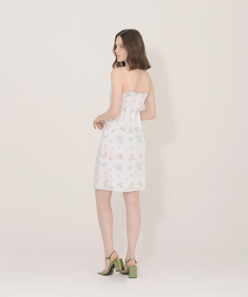 Aiseugadeuneiogongpal Cross-Stitch Floral Print Dress