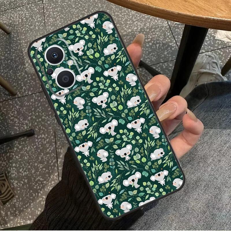 Чехол с коалой и эвкалиптом для OPPO Reno 10 Pro 4 5 6 7 8 Lite 8T 4Z 5Z OPPO Find X5 Lite X2 X3 Neo X6 Pro