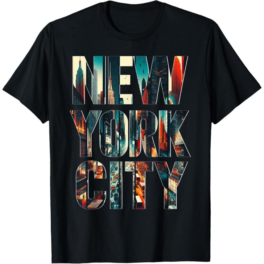 Unisex T-shirt New York City Iconic Skyline Souvenir Gift New York Love NYC T-Shirt