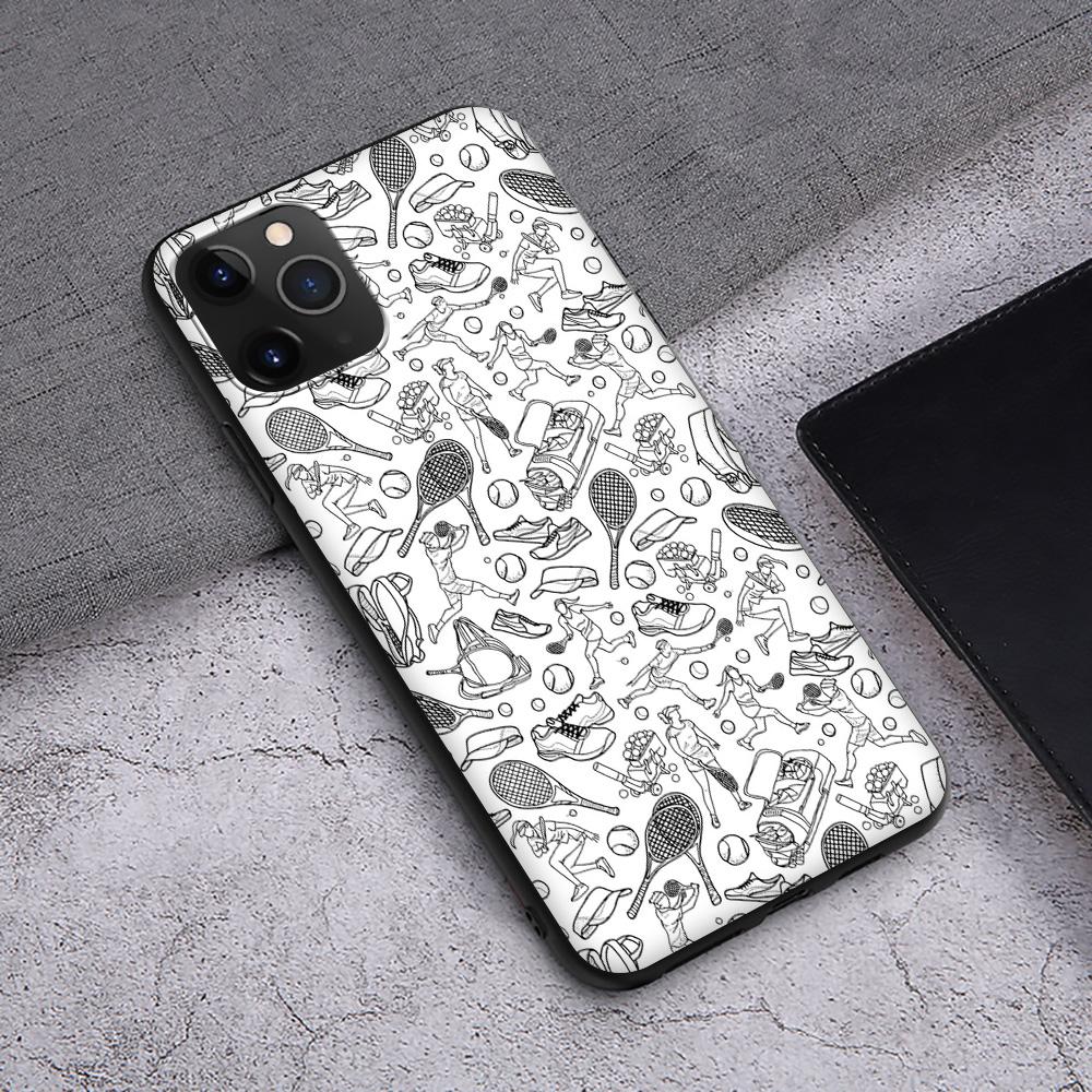 Спортивный теннисный чехол T171 для iPhone 13 12 Mini 11 Pro XS Max XR X 8 7 6 6S Plus 5 5S SE 2020