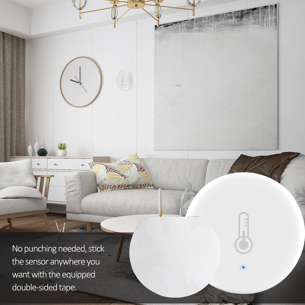 Wi Fi ZigBee Hygrometer Thermometer Smart Temperature Humidity Sensor 30 Days Historical Data Compatible with Alexa