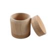 Round Eco-friendly Bottle Holder With Lid Bamboo Storage Box Organizer Tea Canister Container